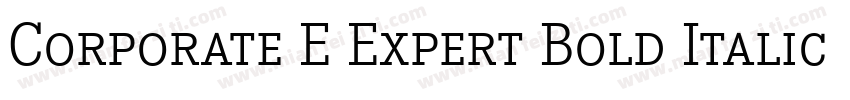 Corporate E Expert Bold Italic OsF字体转换